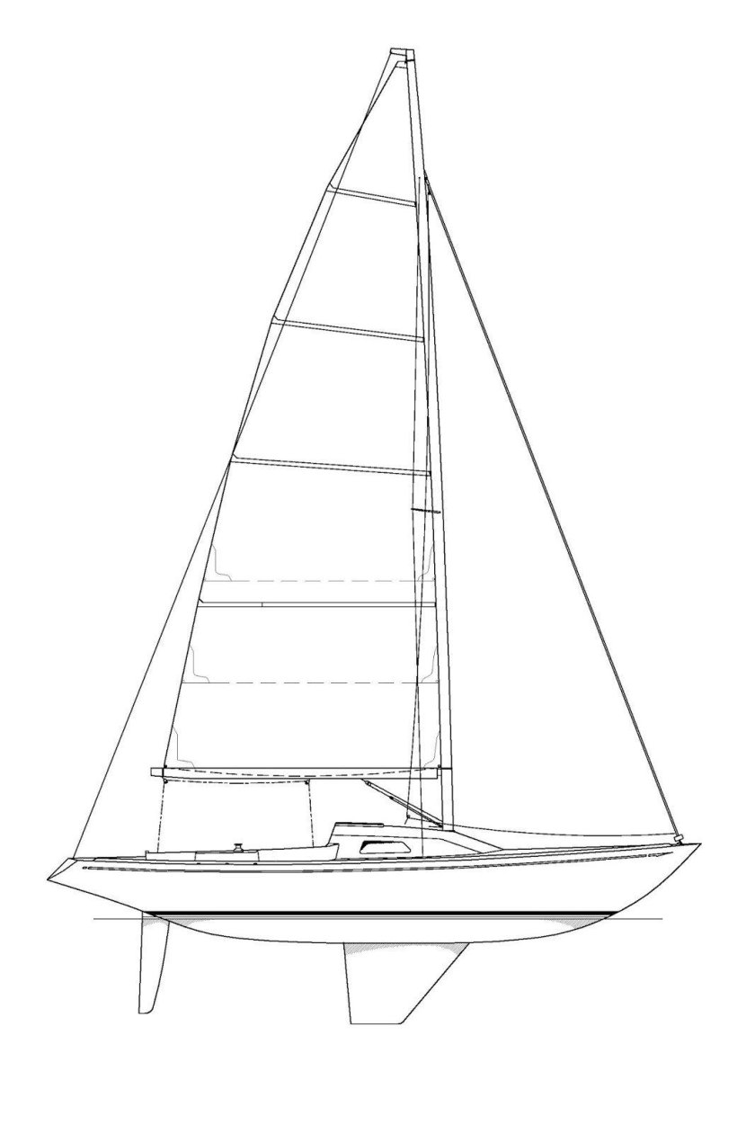 Парусная яхта рисунок