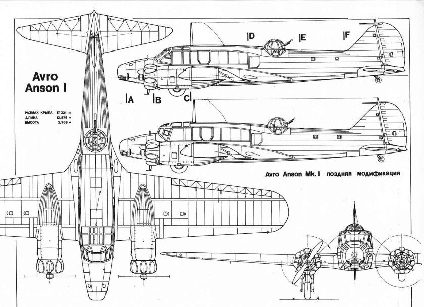 Авро Энсон самолет