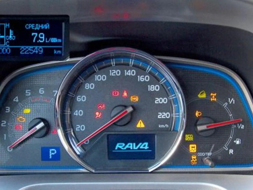 Тойота рав 4 значки на приборной