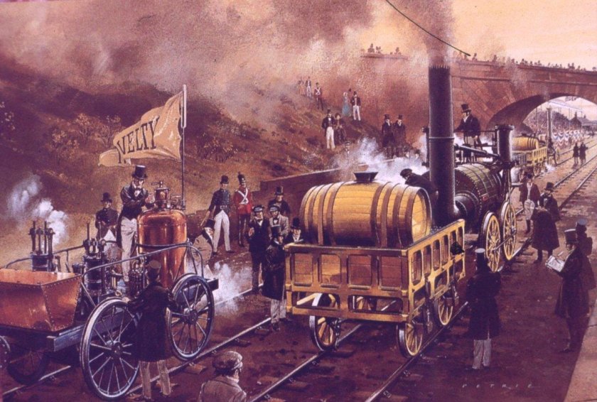 Первый паровоз Англия 19 век