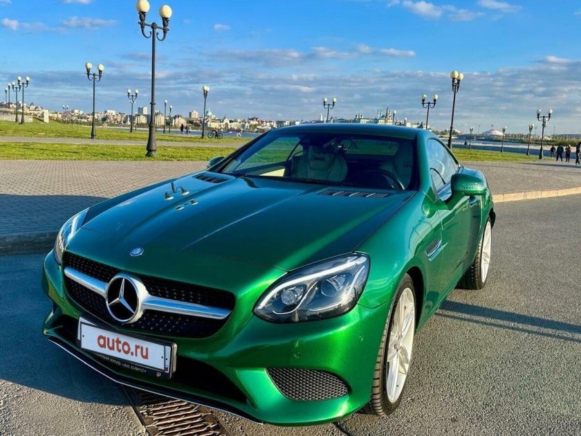 Мерседес sls amg зеленый