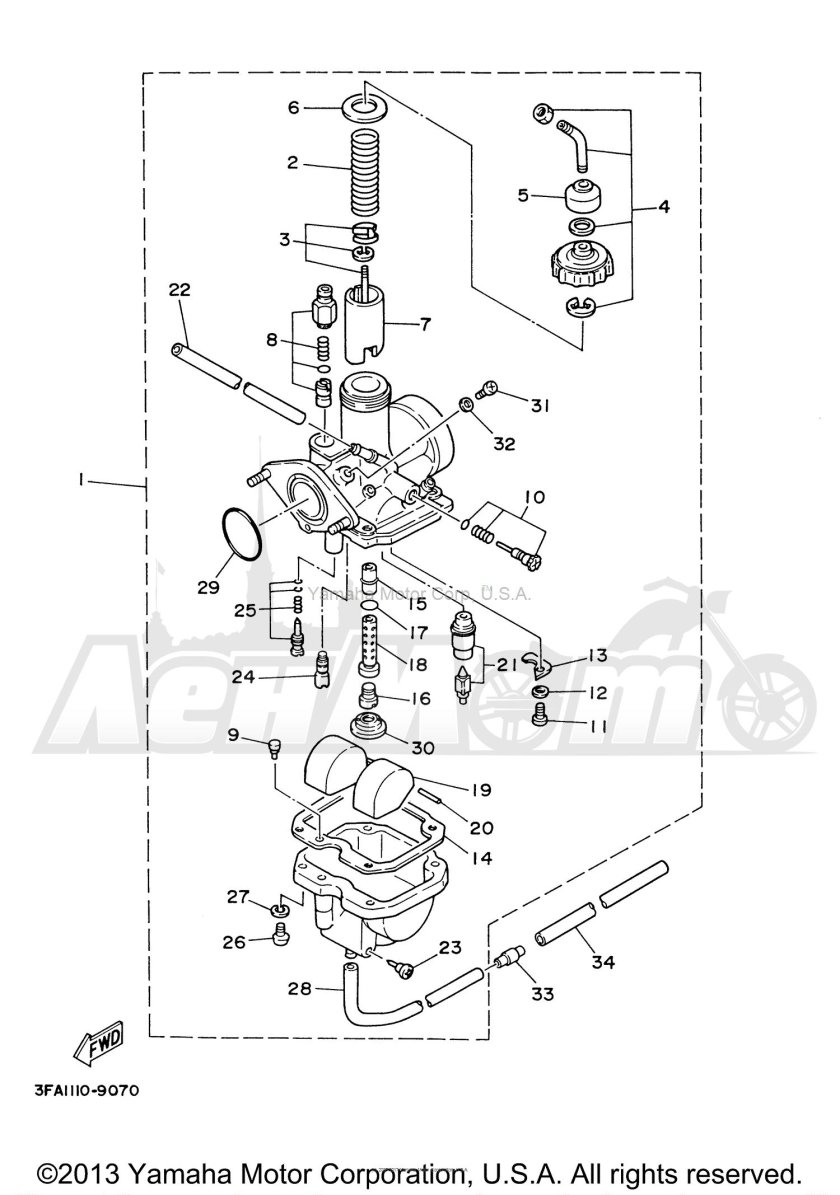 Карбюратор Yamaha Grizzly 125