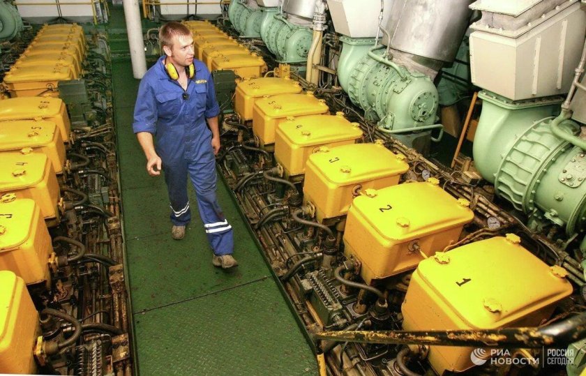 Ледокол Красин машинное отделение