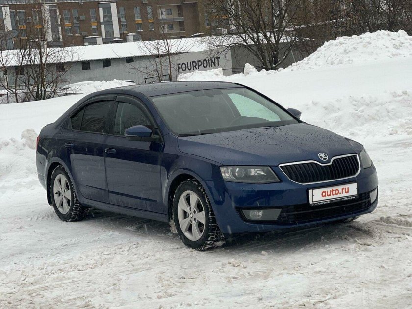 Skoda octavia a7 синяя