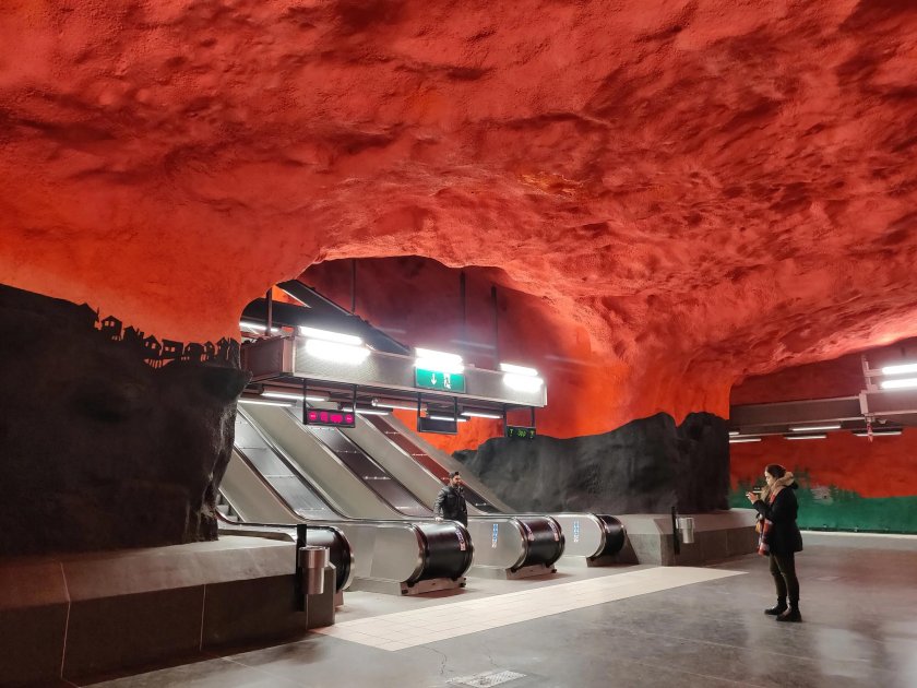 Станция solna centrum в стокгольме