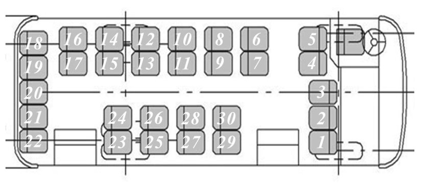 Автобус ман 35 расположение мест