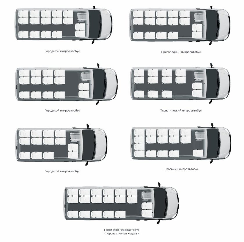 Газел. Нэкст 16 мест схема
