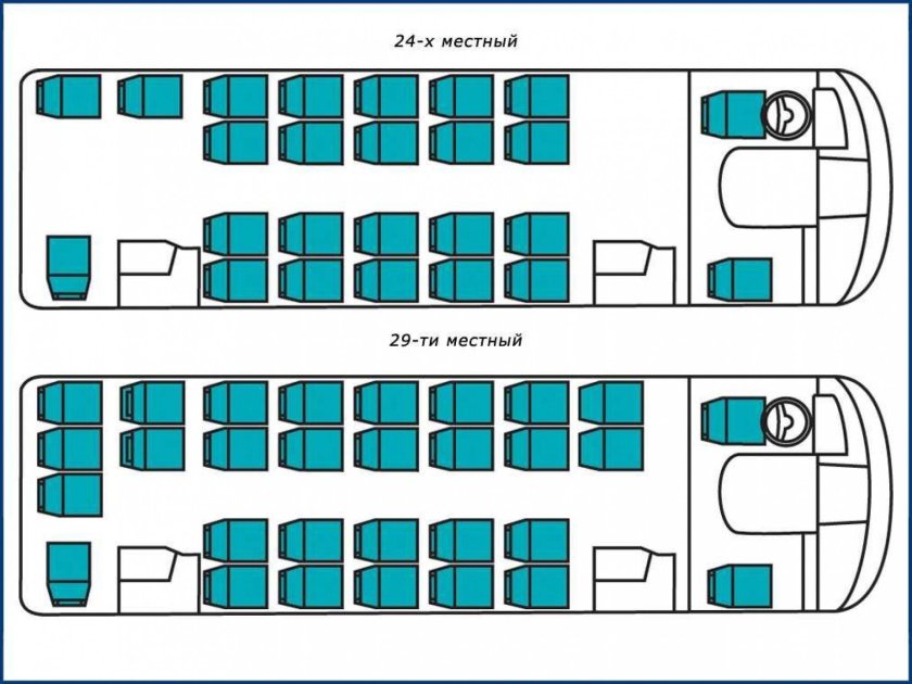 Схема автобуса ПАЗ 320412-05