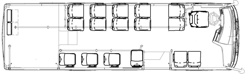 Автобус СИМАЗ расположение мест