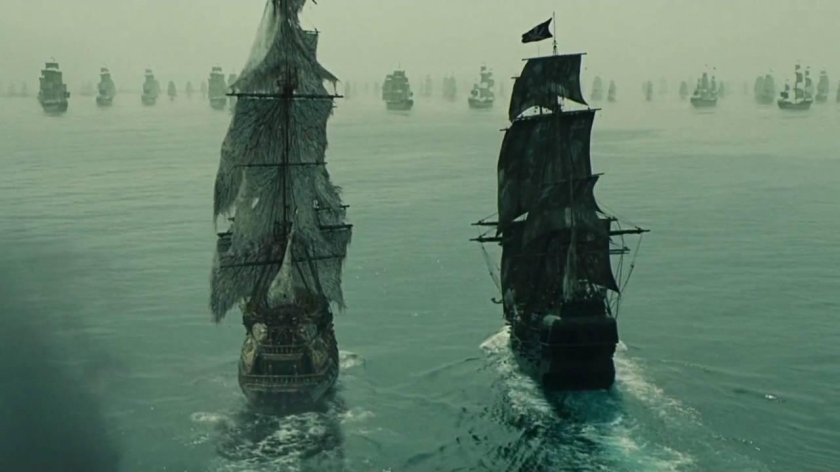 Чёрная Жемчужина корабль пираты Карибского моря