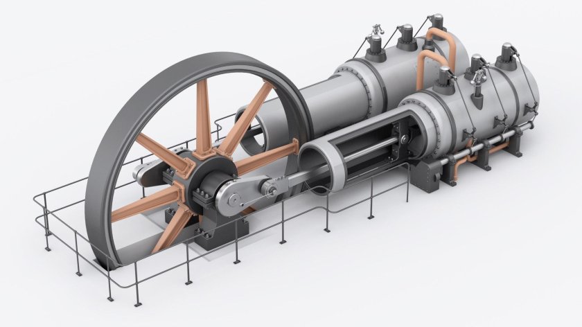 Первый паровой двигатель
