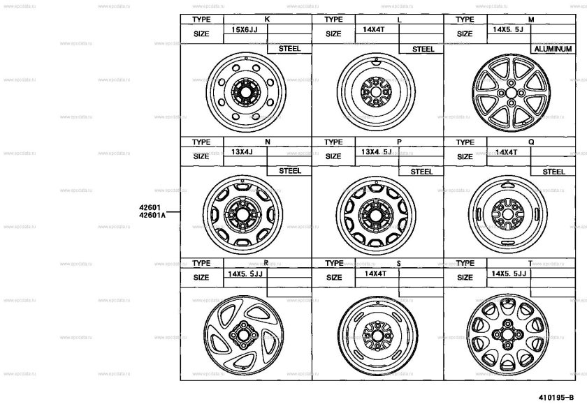 Тойота Королла 120 размер отверстий на дисках р 15