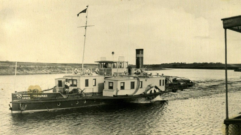Колесный пароход буксир 732