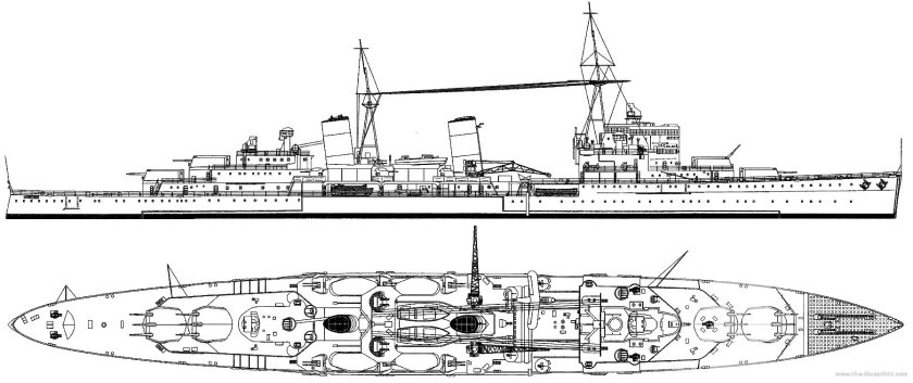 Чертежи крейсера Эдинбург