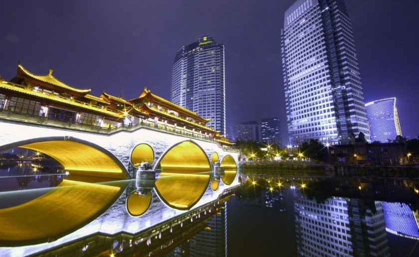 Город Чэнду Китай