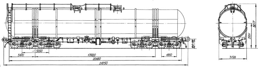 Восьмиосная цистерна для бензина (модель 15-1500)