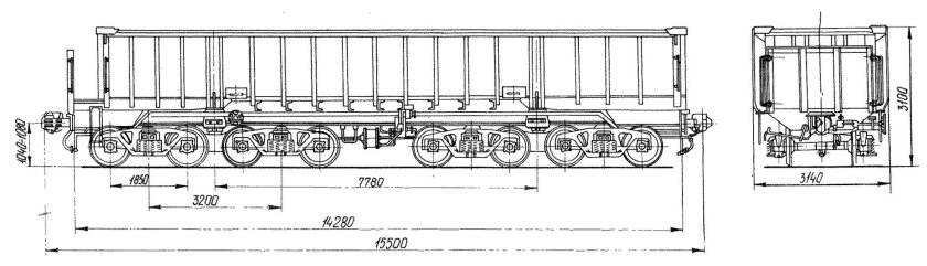 8 Осный полувагон