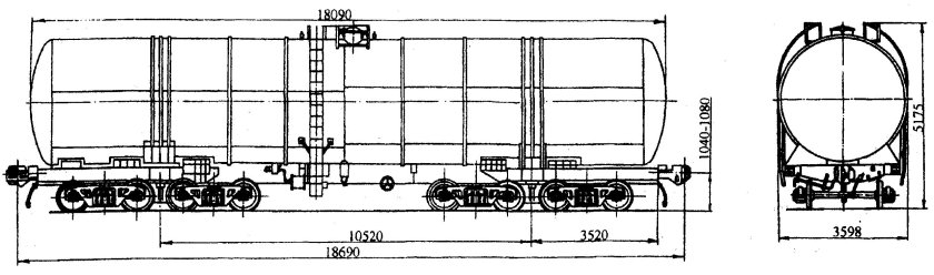 8-Осная цистерна для нефти модель 15-880