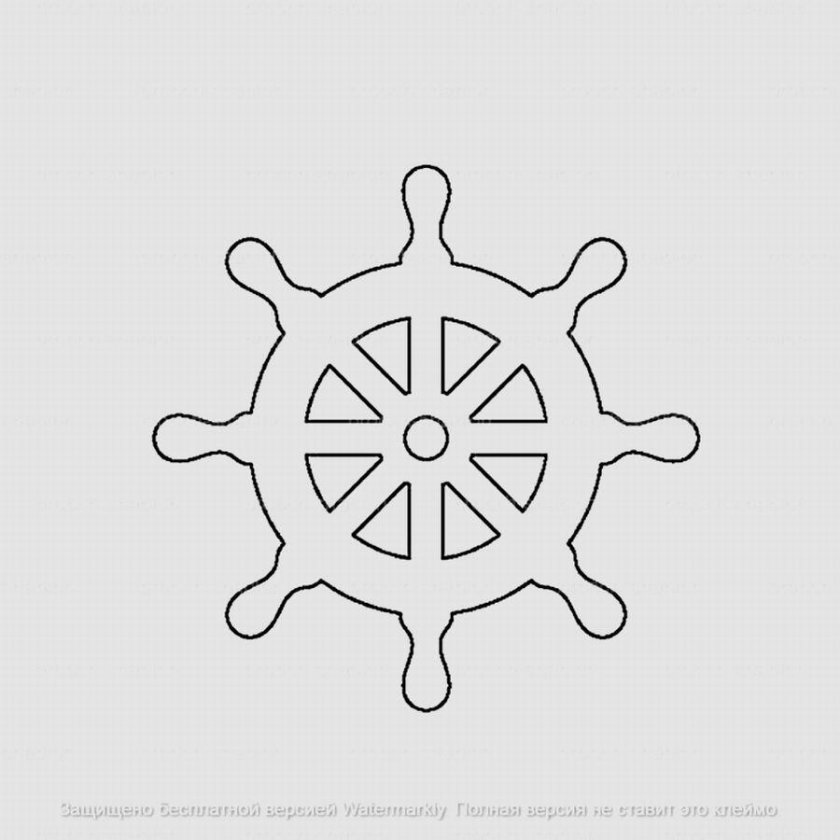 Штурвал трафарет