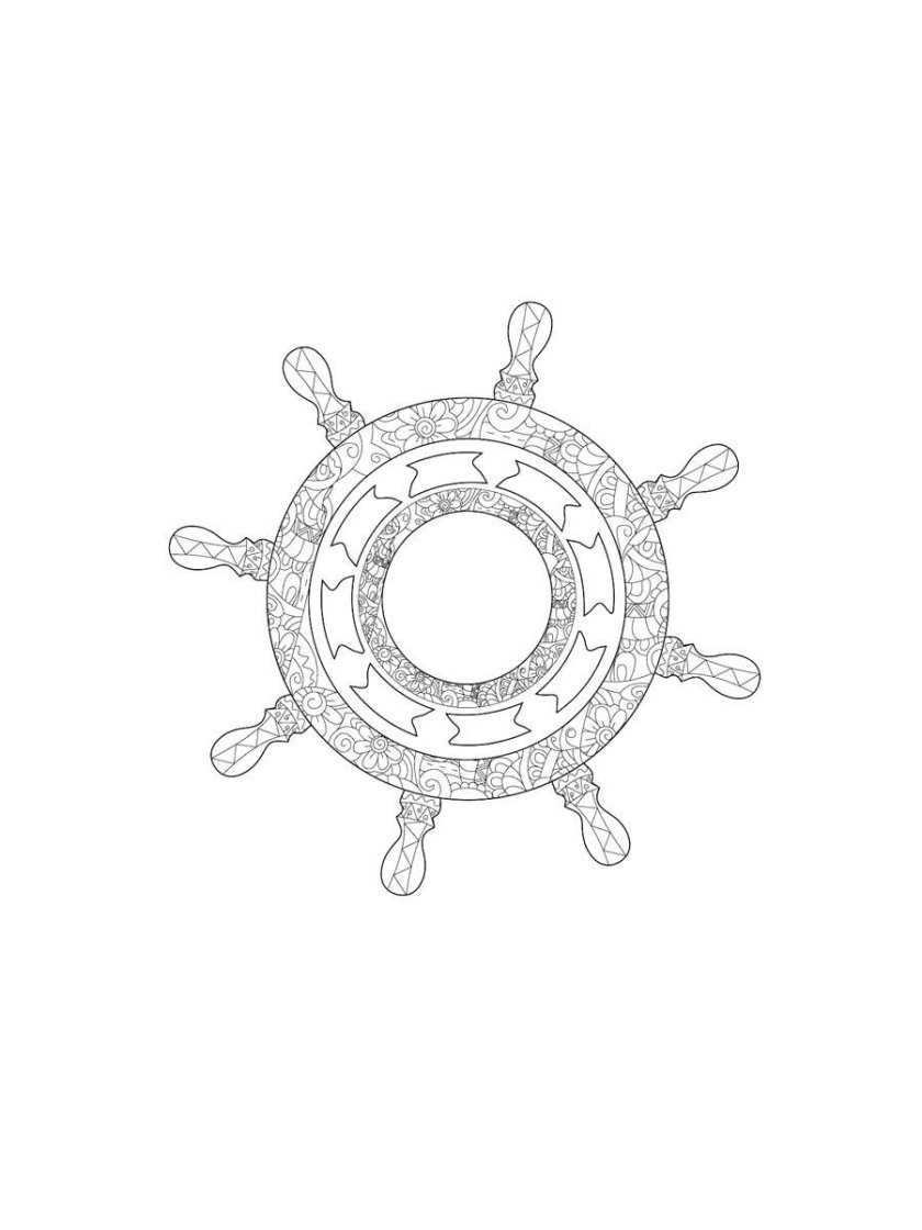 Штурвал раскраска