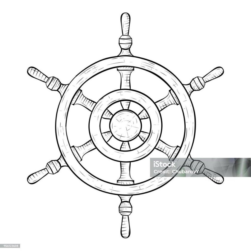 Штурвал раскраска