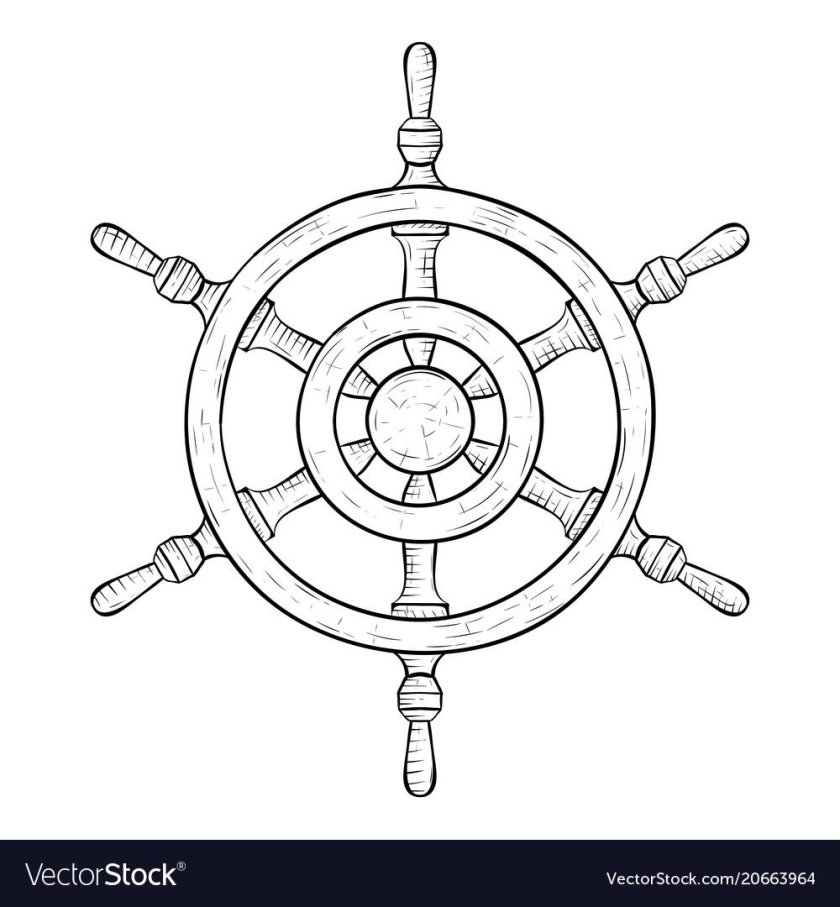 Штурвал рисунок