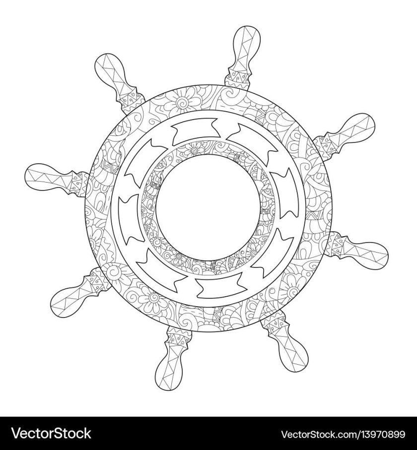 Штурвал раскраска