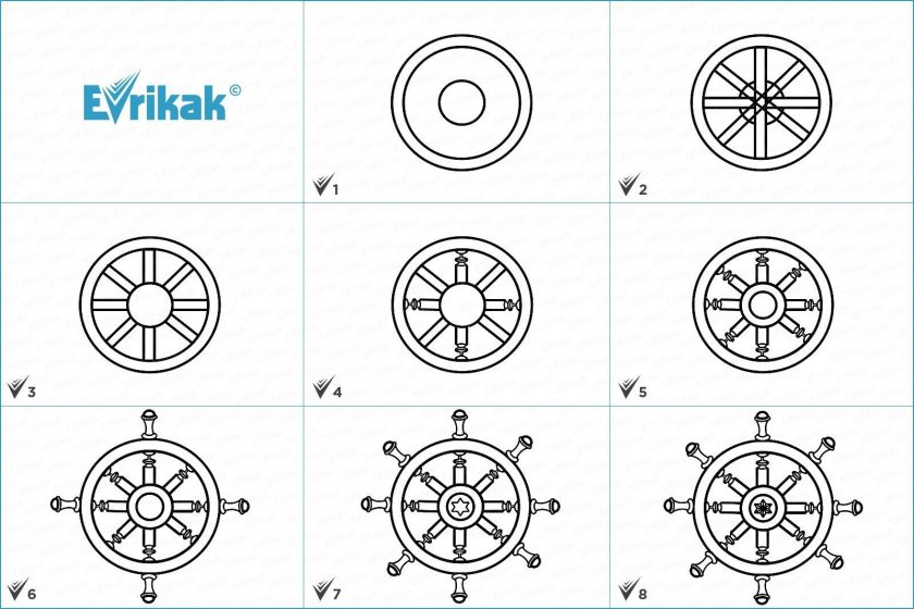 Штурвал рисунок