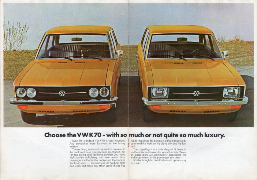 Volkswagen k70, 1972