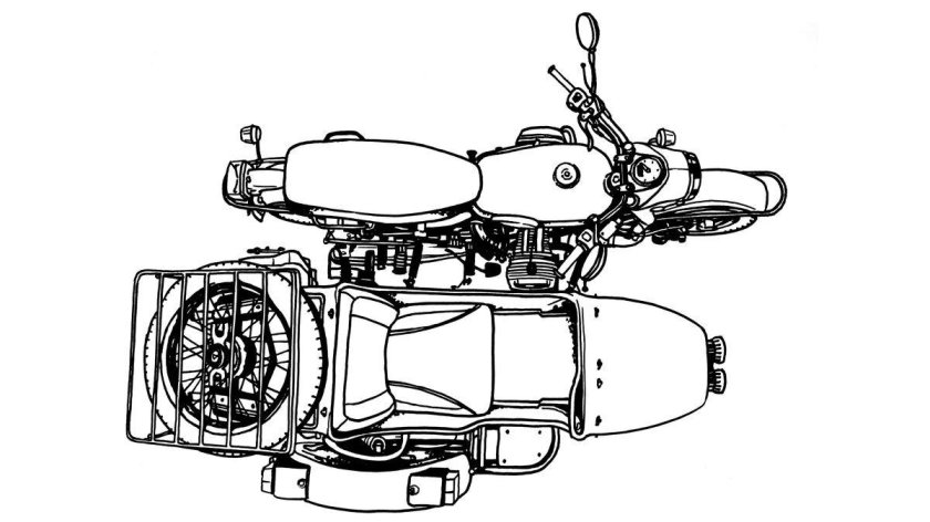 Раскраска мотоцикл Урал