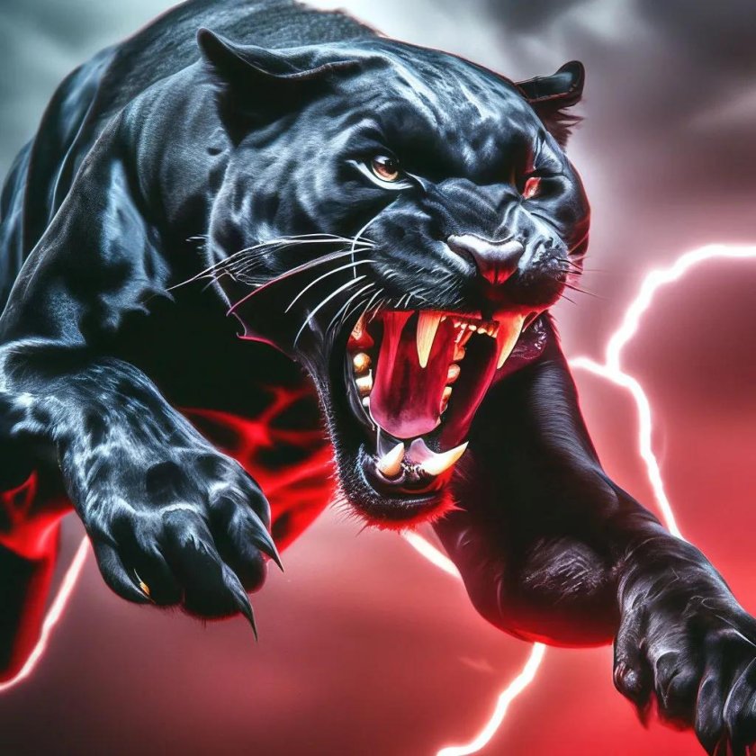 Пантера в прыжке