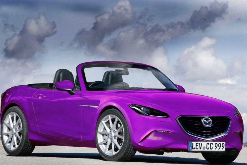 Mazda MX-5 Miata фиолетовая
