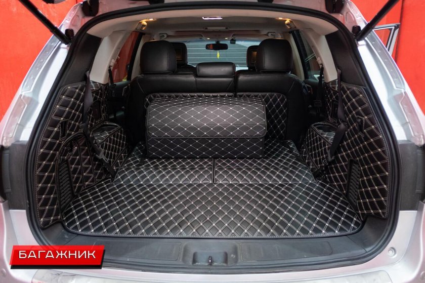 Коврики в багажник из эко кожи 3д Toyota Wish (2009 – 2017)