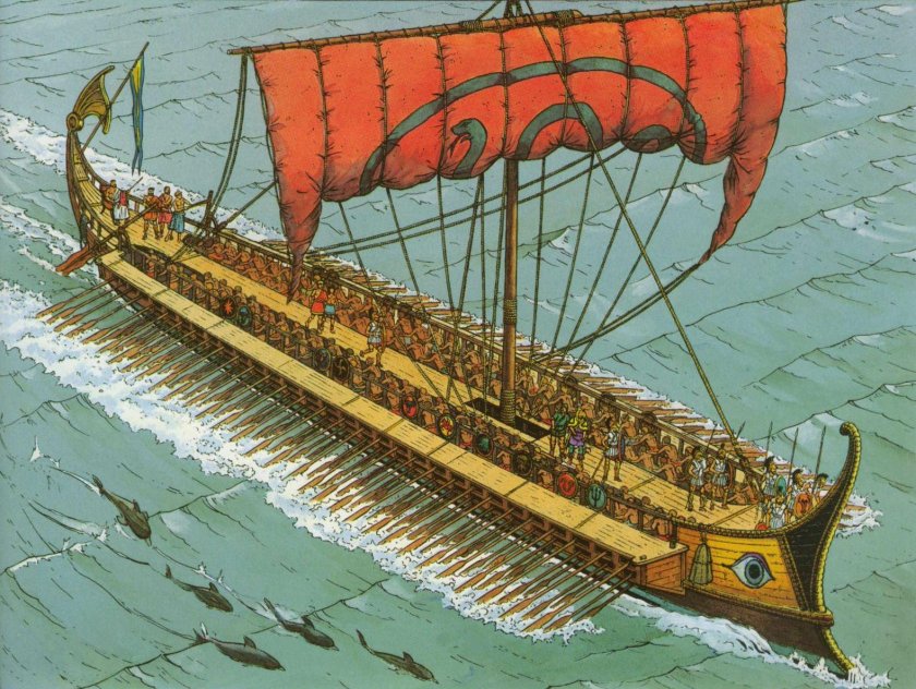 Корабли триеры древней Греции