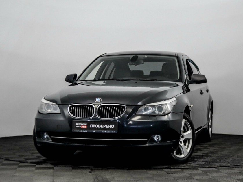 BMW 5 PNG черная Рестайлинг