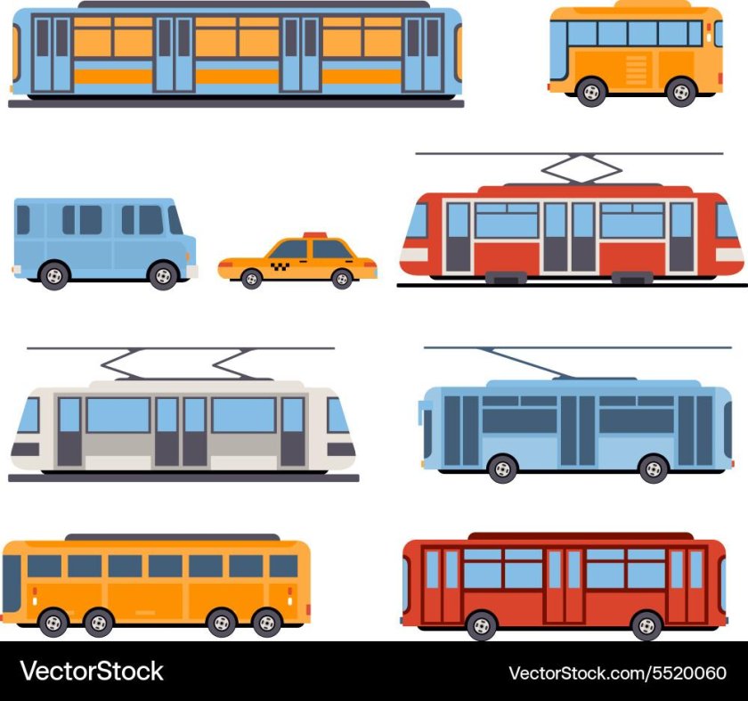 Общественный транспорт вектор