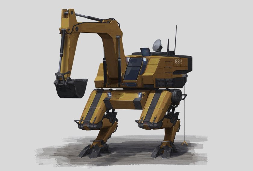 Sci Fi робот погрузчик