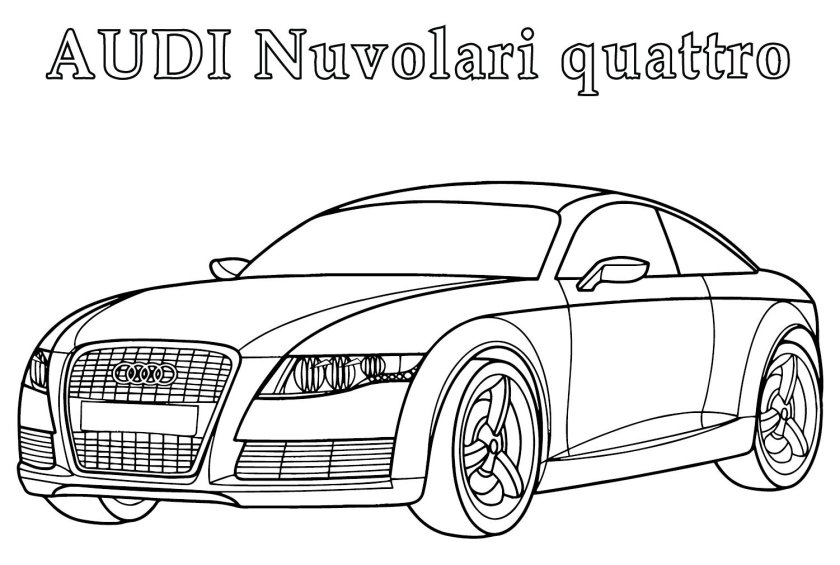 Разукрашки машины Ауди