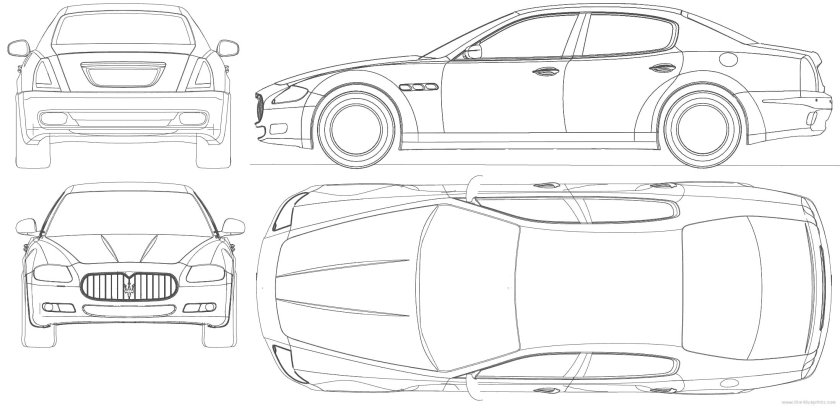 Maserati Quattroporte чертеж