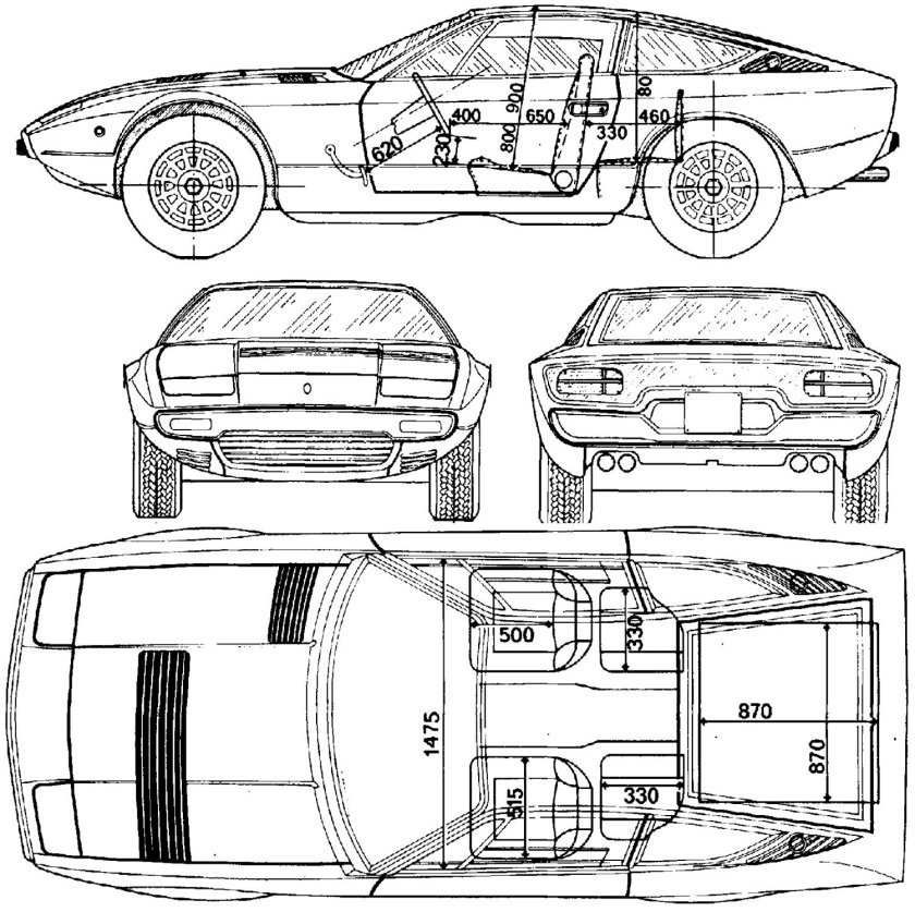 Lamborghini Countach Blueprint