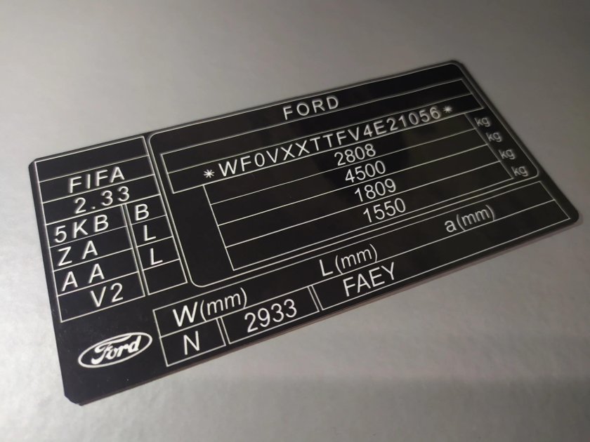 Табличка вин МТЗ 80-82