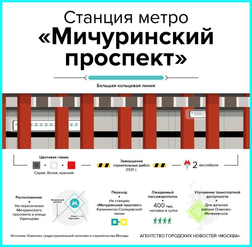 Станция Мичуринский проспект БКЛ