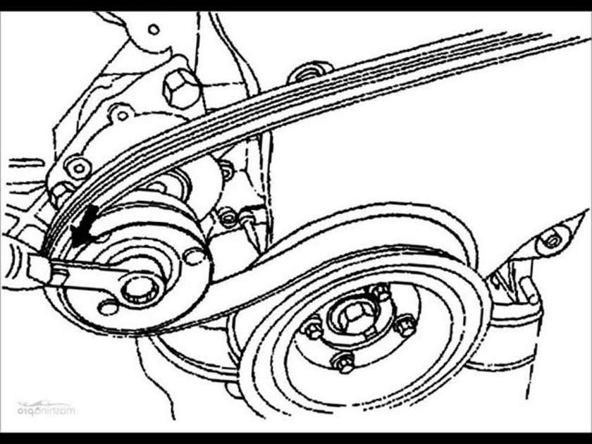Chevrolet Niva схема приводного ремня
