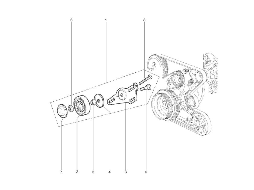 Схема вспомогательного ремня Нива Шевроле
