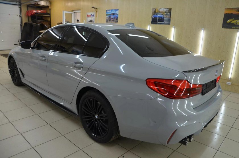 BMW f30 серый сатин