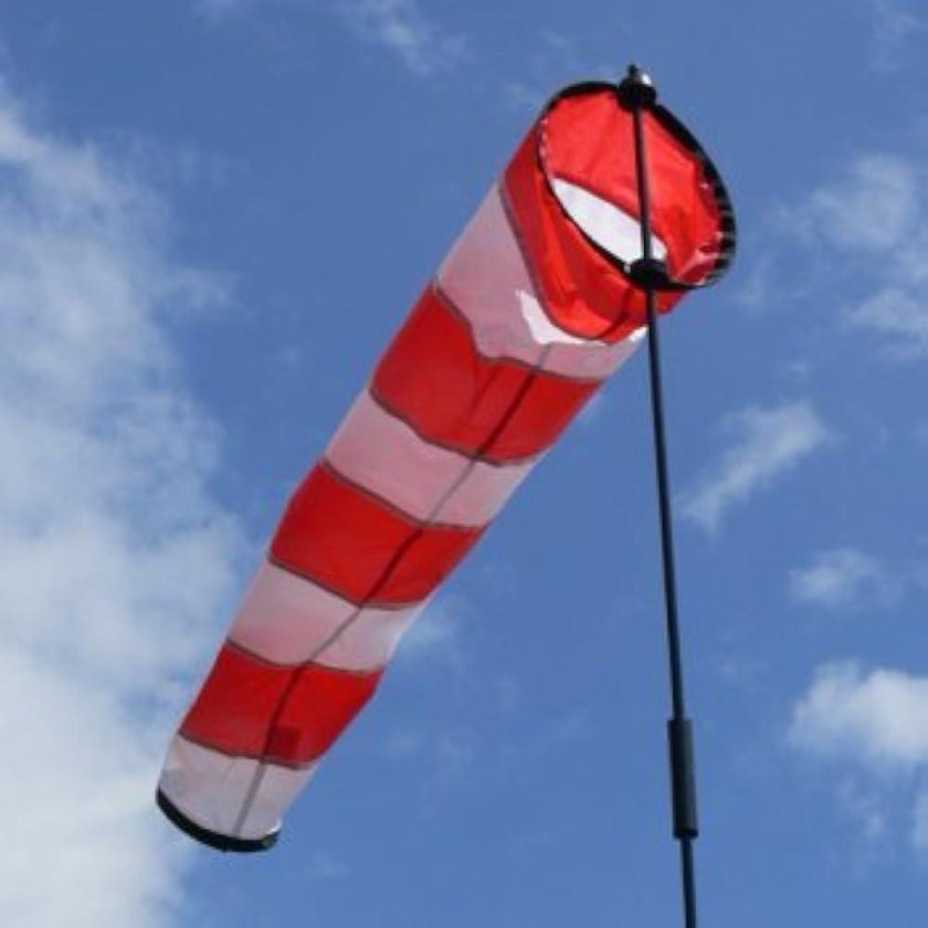 Конус Ветроуказатель кв-100 красно-белый