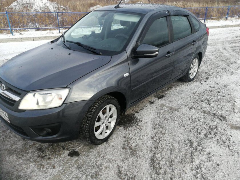 Лада Гранта цвет серое олово