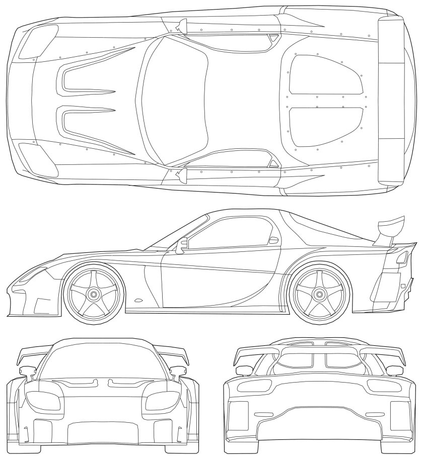 Mazda rx7 Blueprint