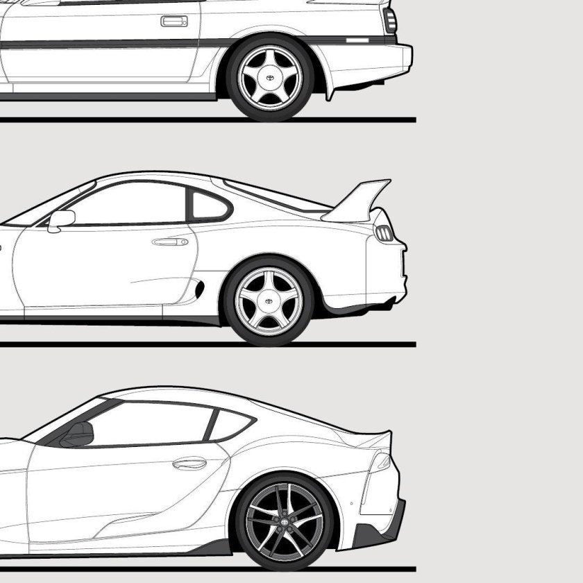 Тойота супра а80 рисунок