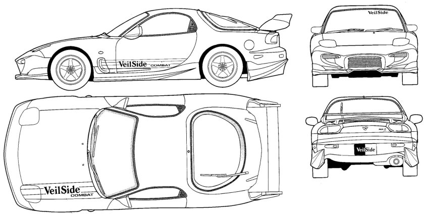 Mazda rx7 FD Blueprint
